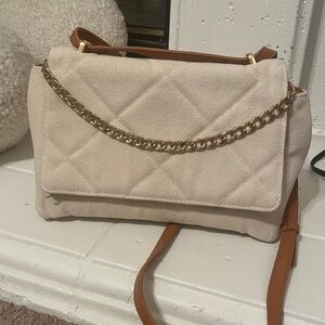 A New Day Cream Quilted Handbag with Gold Chain *FINAL SALE*